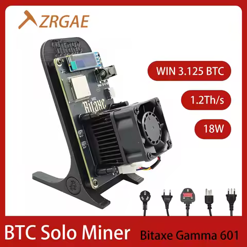 2026 Bitaxe Gamma 601 Heatsink Fan Upgrade 1.2th/s 18W 2.4G WiFi Bitaxe Solo Miner BTC BM1370 ASIC O