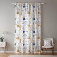 ggaimwf Children's Curtain Boys Girls 1 Panel 107 x 160 cm Crocodile Jungle Cartoon Pattern Curtain