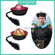 OMG Chinese Court Eunuch Hat with Braids for Chinese Themed Parties and Festivals Halloween Chinese 