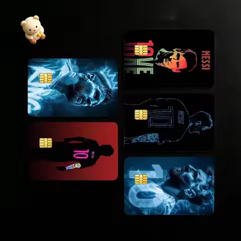 Football Star Lionel Messi Credit Card HD Stickers Small Chip Waterproof Sticker Game Card Decal Gif