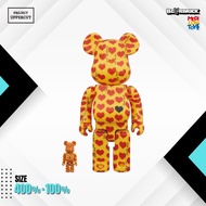 BE@RBRICK 4 +1 HIDE (x JAPAN) x AMPLIFIER : Yellow Heart [New]