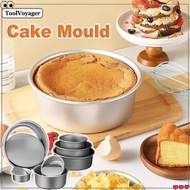 Aluminium Deep Round Cake Tin Mould Non Loose Base 4/6/8 Inch Round Cake Mould Loyang