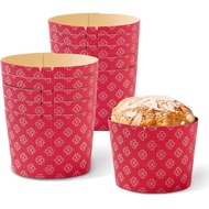 5" Panettone Paper Cups, 10 Pack Heat Resistant Easter Bread Disposable Baking Cups, Large Paper Bak