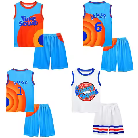 Space Jam 2 Jersey James Tune Squad Basketball Shirt Vest Shorts Tracksuit Uniforme Roupas Sports Se