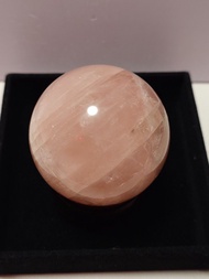 **特價清貨** 馬達加斯加 粉水晶球  62mm 帶彩虹片&六芒星&共生礦