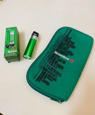 全新 海尼根 Heineken 手拿包+led開瓶器手電筒
