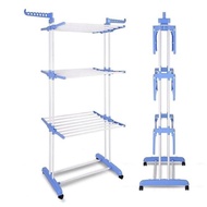 JEMURAN DRYING RACK 4 SUSUN JEMURAN HANDUK SEPREI GANTUNGAN LIPAT BERODA KAPASITAS BESAR RAK JEMUR P