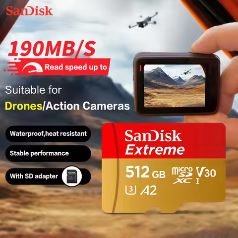 SanDisk Micro SD Card V30 32GB 64GB TF Card Class 10 128GB Extreme Memory Card For Camera Drone 100%