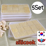 [Silicook] Garlic onion seasoning 15-compartment frozen storage case large 5P
