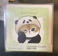 mofusand 貓咪熊貓造型矽藻土杯墊