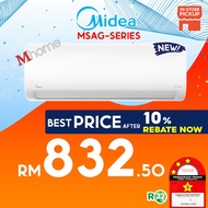 Midea R32 Aircond 1.0HP-2.5HP MSAG-CRN8 Non Inverter With Ionizer Air Conditioner Xtreme cool  Model 2020
