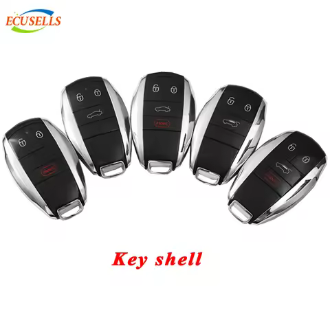 Ecusells 3/4 Buttons Replacement Smart Remote Key Case Shell Fob for Bentley Bentayga 2017-2021 2AHM