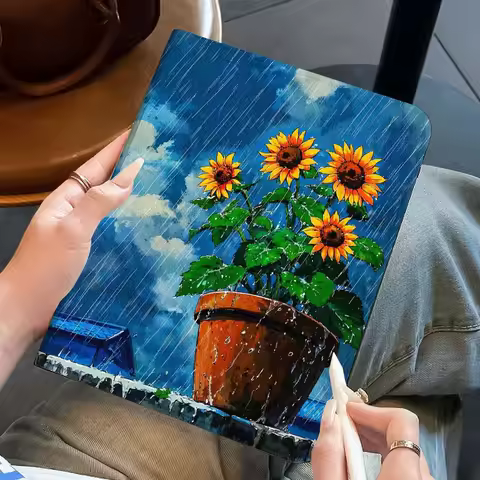 Cartoon Cat Flower For Honor Pad Tab Magic GT GT2 6 X8 V7 V8 X9 8 9 13 X8a X9a Pro 10 12.1 12.5 Inch