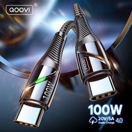 QOOVI 3m 100W USB C to USB Type C Cable 5A Fast Charging for iphone 15 Macbook iPad Xiaomi Samsung Huawei Type-C USBC Cable