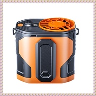 (VERZ) Outdoor Hanging Neck Fan Hanging Neck Fan Strong Wind withPower Bank LED Lighting forSports O