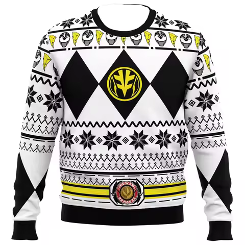 Men's and Women's Autumn_Winter New Mighty Morphin Multi Color Ranger Power Ranger Ugly Christmas Sw