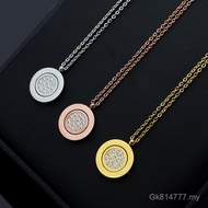 B Round Plate Letter Jewelry Black Necklace Wholesale Round Plate Turnable Flip Ladies Full Diamond 