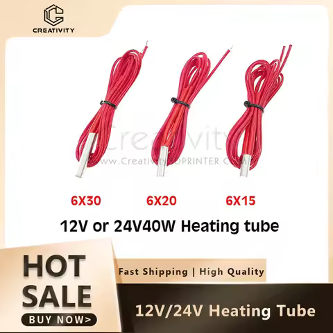 Creativity Ender3 100K Thermistor 12V/24V Cartridge Heater Tube Supply for Cr10 CR10s Ender3 V2 Ende