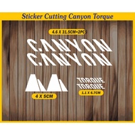 Kanyon cutting sticker, canyon torque bicycle sticker