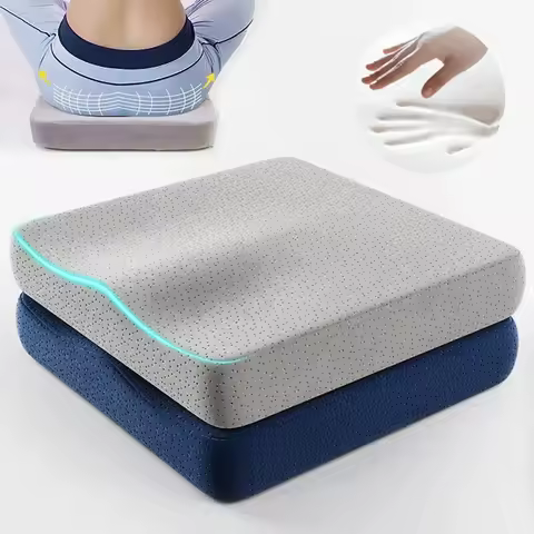 1pc Ergonomic Memory Foam Office Cushion Anti Hemorrhoid Cushion Chair Cushion Tailbone Pillow Car O