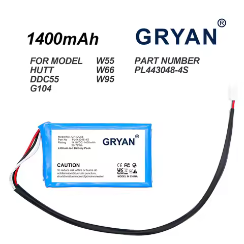 Battery For HUTT DDC55 DDC5 W55 W66 G104 DDC51 Window Cleaning Robot Glass Washing Vacuum Cleaner Wa
