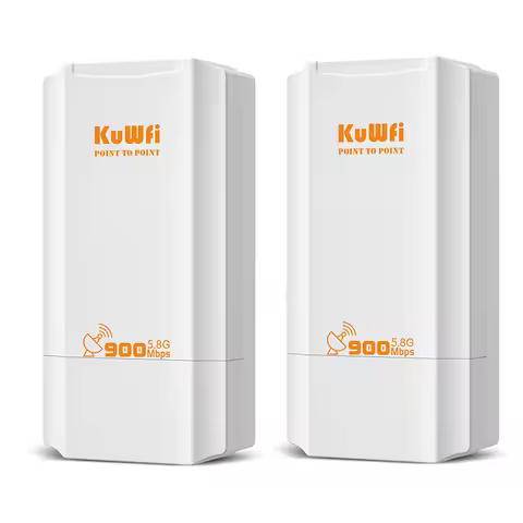 KuWFi 900Mbps 5.8G Outdoor CPE Bridge Wireless Wi-Fi Signal Extender AP Repeater WiFi Amplifier Poin