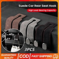 3PCS 2 In 1 Car Rear Seat Back Hooks Double Hooks Holder Storage Headrest Hook Hanger Handbag Clip U
