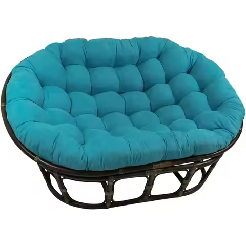 Large Outdoor Waterproof Cushion for Papasan, Egg, Swing, or Hammock Chairs - Thick & Comfortable, 6