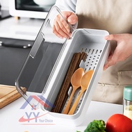 LAVA Cutlery Holder 【CH0103-24】Rectangle Drainable Household Kitchen Cutlery Chopstick Spoon Fork St