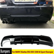 Rear Bumper Lip Diffuser for BMW 3Series E92 E93 330I M Sport Bumper Rear Bumper Diffuser Lip Shiny 