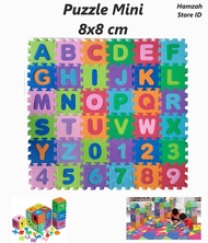 Matras Puzzle Abjad dan Angka Mini 8x8cm Isi 36pcs