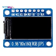 IPS RGB Display 0.96 Inch 7P SPI HD 65K Full Color LCD Module ST7735 Drive IC 80X160 (Not OLED)