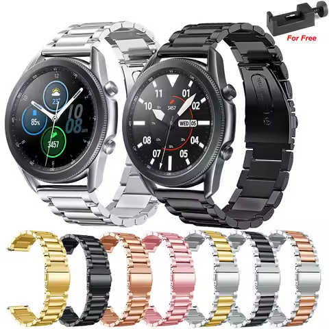 20mm 22mm Stainless Steel Band For Samsung Galaxy Watch 3 45mm 46mm Metal Bracelet Strap For Watch 3
