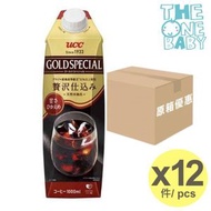 UCC 上島黃金特別版 (微糖) 咖啡1000ml x 12 [原箱] (4901201150333)  隨機包裝