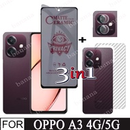 Oppo A3 Privacy Ceramic Screen Protector For Oppo A3X A3 4G 5G 3 in 1 Tempered Glass Screen Protecto
