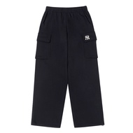 MLB | กางเกงขายาวทรงตรงผ้าถัก MLB สำหรับผู้ชาย กางเกงขายาวทรงตรงสบายๆ ลำลอง ทรงหลวม ทรงพอดีตัว ทรงพอ