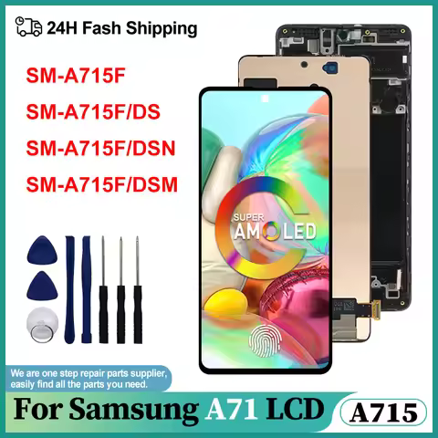 6.7" Super AMOLED For Samsung Galaxy A71 LCD SM-A715F Display Touch Screen For SM-A715F/DS SM-A715F/