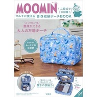 Moomin 藍色 日本雜誌附錄包 可愛姆明收納包 掛牆式收納袋 旅行收納包 袋