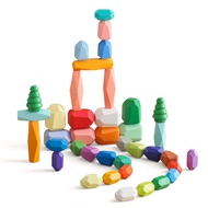 สินค้าขายดี: codWooden Sorting Stacking Stones Sensory Toddler Toddler Toys Learning Montessori Toys