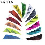 【Hot ticket】 50pcs/lot 2 Inch Real Turkey Plume Feather Shield Cut Fletching Hunting Diy Accessories