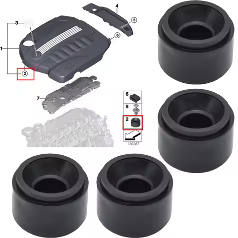 1/2/4Pcs Engine Cover Rubber Mounting Bush For BMW 2-7 Series X1 X3 X4 X5 X6 F10 E81 E87 F20 E90 F30