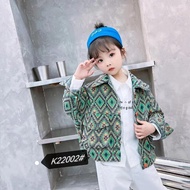 Children Denim Jacket Handsome Men Women Trendy Cardigan Printed Fashion Jacket Short Jacket Spring 