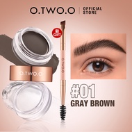O.TWO.O 2 In 1 Eyebrow Cream& Bow Wax With Brush 3 Colors Long Lasting Natural Waterproof Creamy Tex