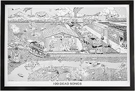 buyartforless IF SB P7820A 36x24 1.25 Black Framed Grateful Dead 100 Songs 36X24 Music Art Poster Pr