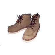 [Shoes Mom] [Female] AE Genuine Leather Martin Shoes * Brown Crazy Horse White Outsole Car Cover * a