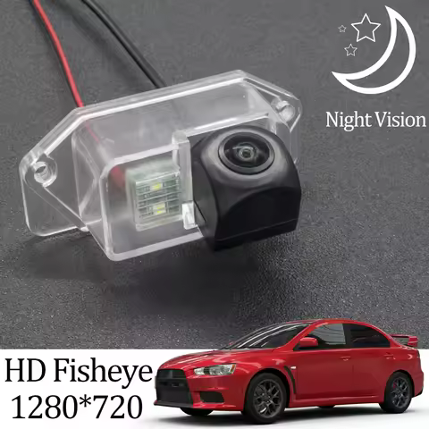 Owtosin HD 1280*720 Fisheye Rear View Camera For Mitsubishi Lancer X 2007+ Car Vehicle Parking Acces