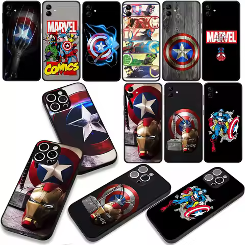 Captain America Shield Marvel Cover Phone Case for Xiaomi Redmi Note 14 12 13 ProPlus A3 Pro Plus 12