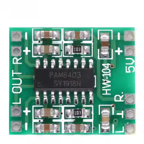 PAM8403 Mini Digital Amplifier Board 2 * 3W Class D Digital 2.5V To 5V Power Amplifier Board 8403