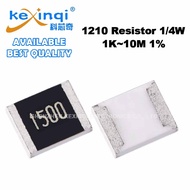 (50pcs) 1210 SMD Resistor 1K~10M 1% 1/4W 2.7K 3.3K 10K 15K 22K 47K 68K 100K 120K 220K 240K 330K 470K
