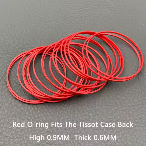 Red Gasket O-Ring 33-42MM Plastic Gasket 2/4 PCS Fits Tissot Watch Case Bottom Cover T035 Couturier 